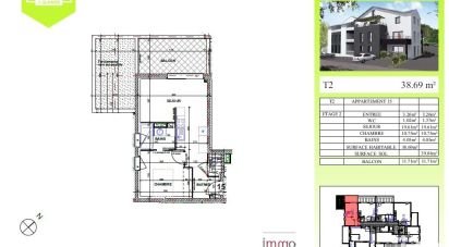 Appartement 2 pièces de 40 m² à Illange (57970)