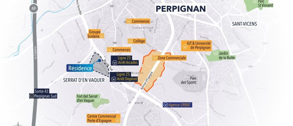 Vente Appartement 60m² 3 Pièces à Perpignan (66000) - Iad France