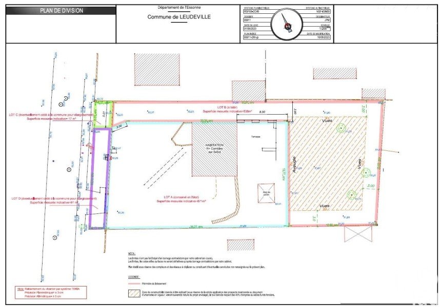 Land of 538 m² in Leudeville (91630)