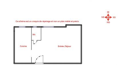 Apartment 1 room of 19 m² in Asnières-sur-Seine (92600)