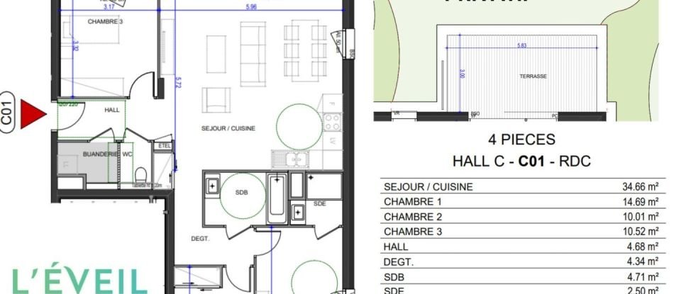 Vente Appartement 89m² 4 Pièces à Annecy (74000) - Iad France