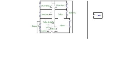 Apartment 4 rooms of 82 m² in Grenoble (38100)