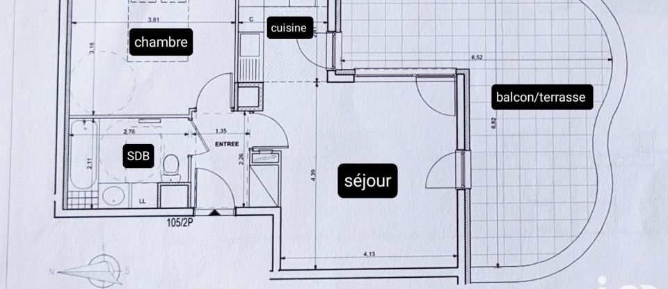 Appartement 2 pièces de 45 m² à Lingolsheim (67380)