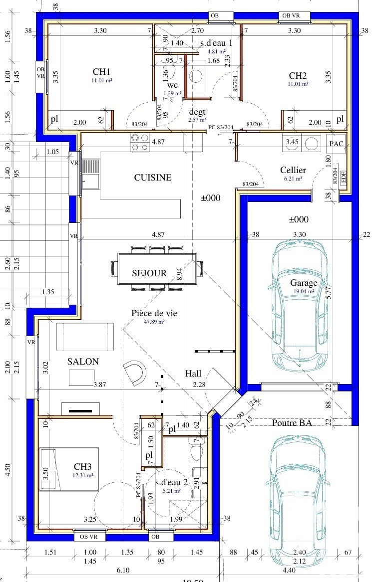 Maison 5 pièces de 102 m² à Challans (85300)