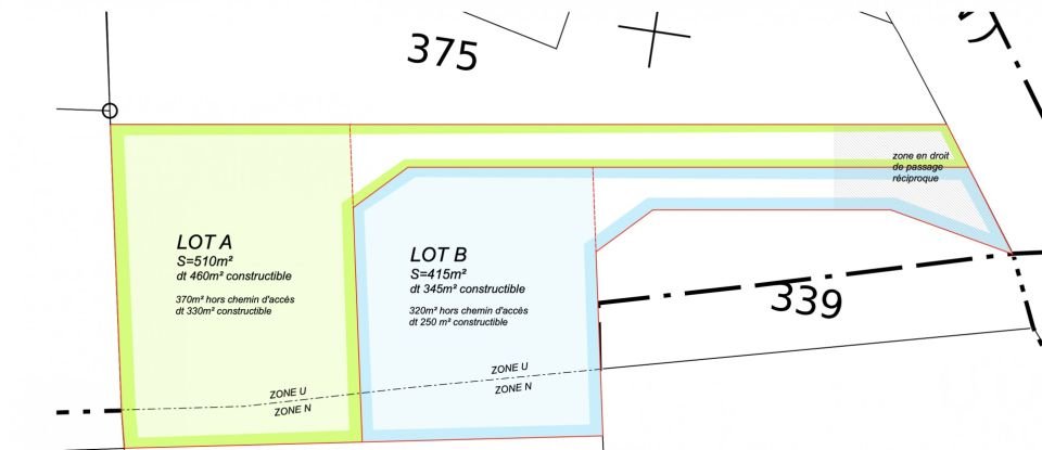 Terrain de 415 m² à Saint-Victor-de-Cessieu (38110)