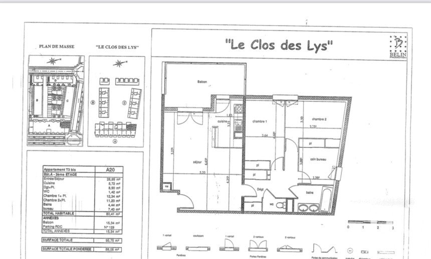 Appartement 4 pièces de 81 m² à Tours (37000)