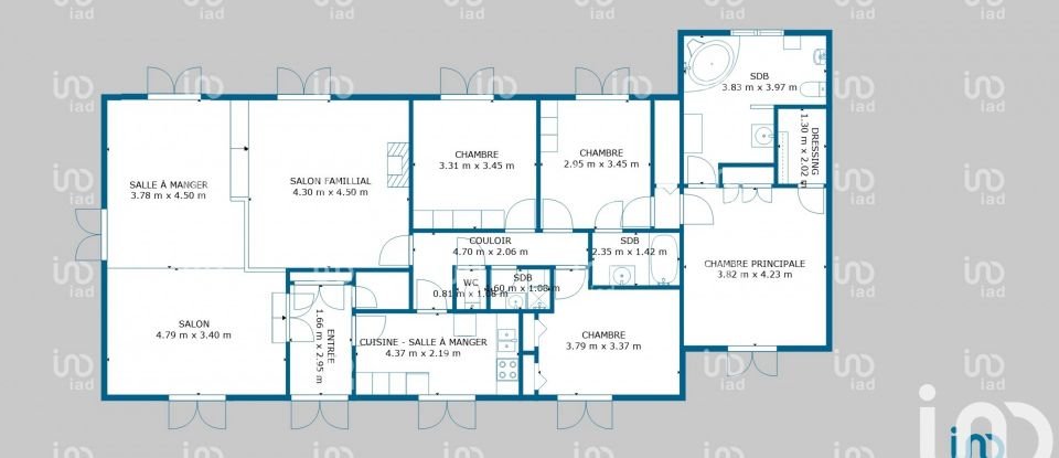 Maison traditionnelle 6 pièces de 156 m² à Aulnay-sur-Iton (27180)