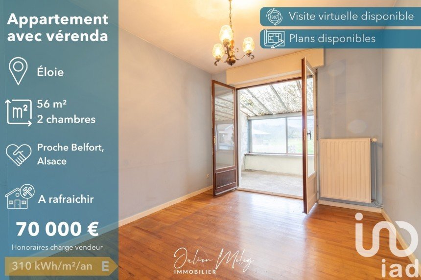 Apartment 3 rooms of 56 m² in Éloie (90300)