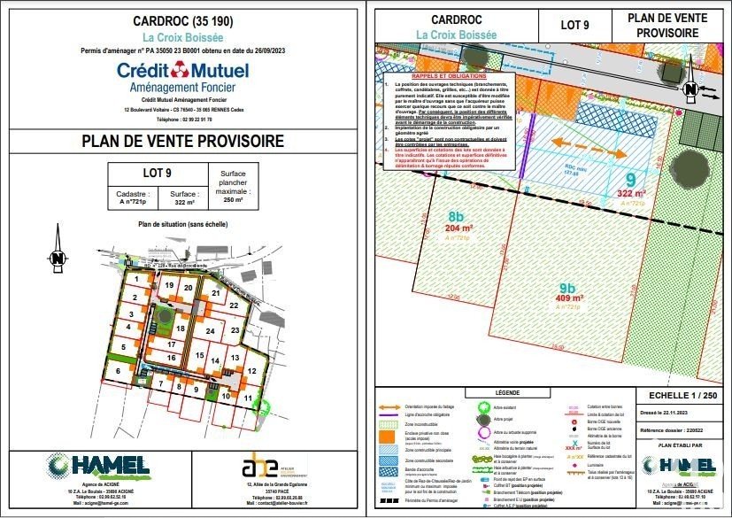 Terrain de 731 m² à Cardroc (35190)