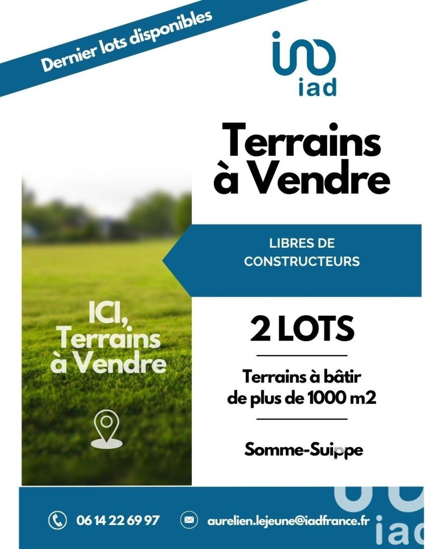 Terrain de 1 040 m² à Somme-Suippe (51600)