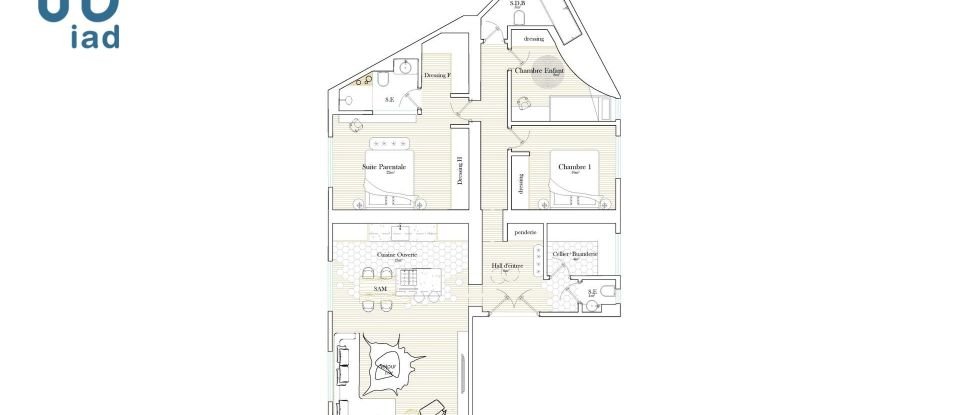 Apartment 6 rooms of 92 m² in Paris (75010)