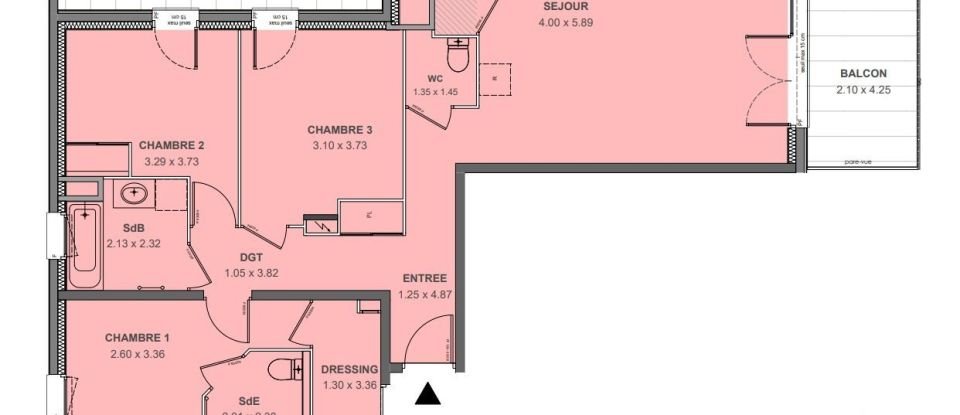Appartement 4 pièces de 82 m² à Thonon-les-Bains (74200)