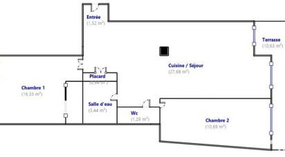 Appartement 3 pièces de 62 m² à Antibes (06600)