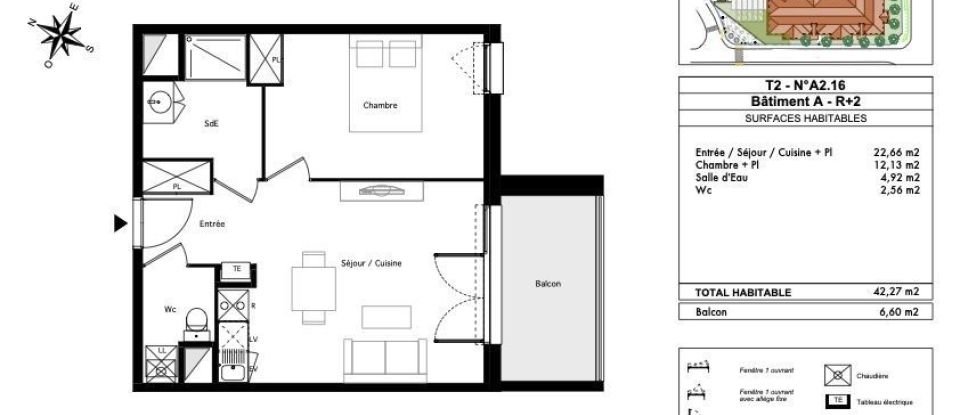 Apartment 2 rooms of 42 m² in Bénesse-Maremne (40230)