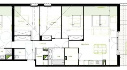 Apartment 5 rooms of 109 m² in Castelginest (31780)