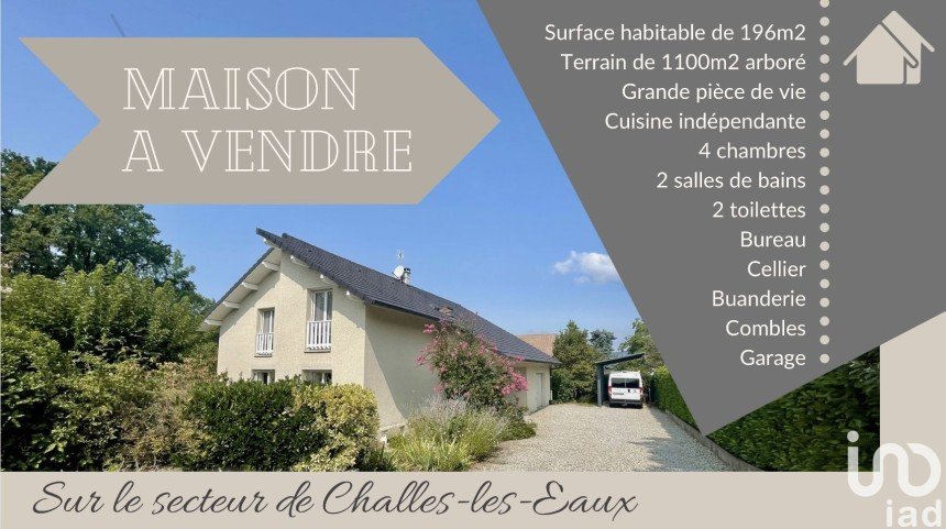 House 7 rooms of 189 m² in Challes-les-Eaux (73190)