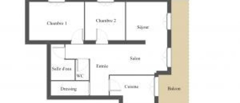 Appartement 4 pièces de 70 m² à Rillieux-la-Pape (69140)