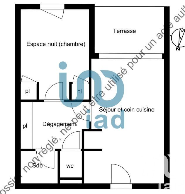 Appartement 2 pièces de 29 m² à Cannes (06150)