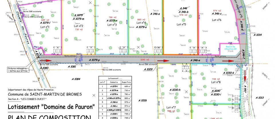 Terrain de 748 m² à Saint-Martin-de-Brômes (04800)