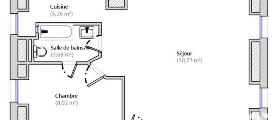 Appartement 2 pièces de 48 m² à Nice (06000)