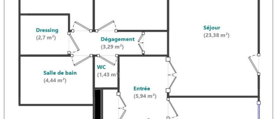 Appartement 3 pièces de 72 m² à Vélizy-Villacoublay (78140)