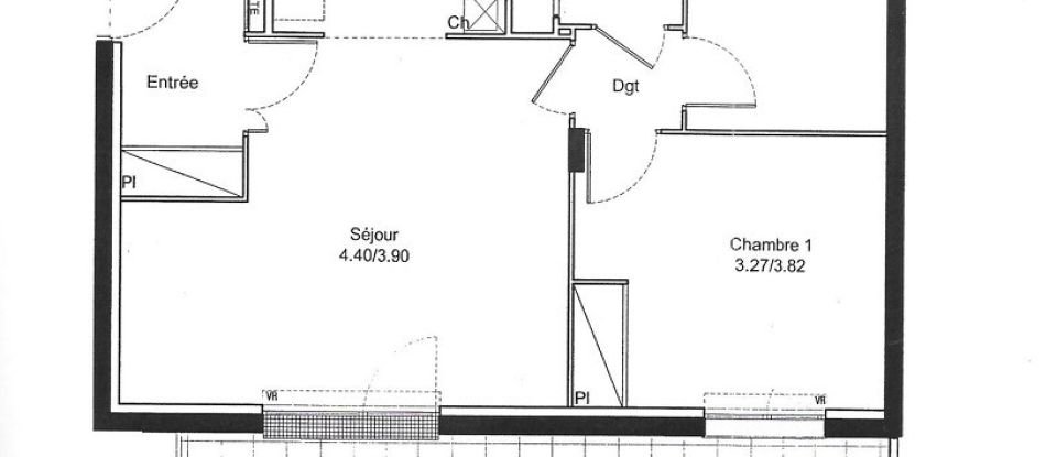 Apartment 3 rooms of 60 m² in Bois-d'Arcy (78390)