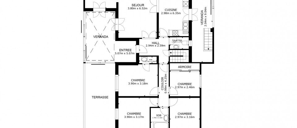 Maison traditionnelle 11 pièces de 233 m² à Deyme (31450)