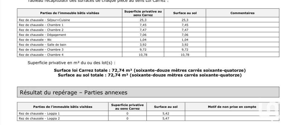 Appartement 3 pièces de 73 m² à Bagnolet (93170)