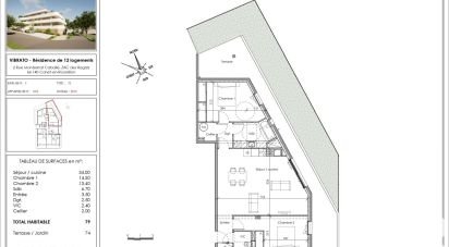 Appartement 3 pièces de 79 m² à Canet-en-Roussillon (66140)