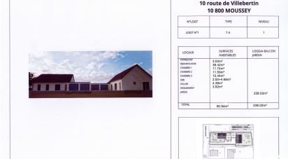 House 4 rooms of 91 m² in Moussey (10800)