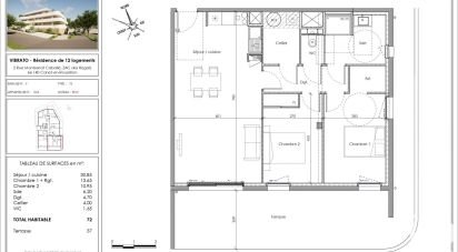 Appartement 3 pièces de 72 m² à Canet-en-Roussillon (66140)