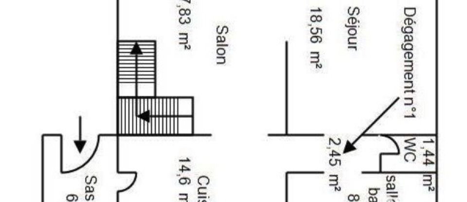 Duplex 6 rooms of 134 m² in Hauts de Bienne (39400)