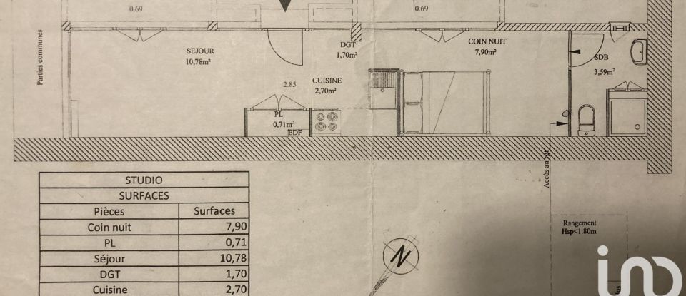 Appartement 2 pièces de 27 m² à Paris (75015)