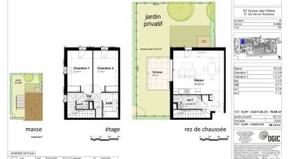 House 3 rooms of 70 m² in Aix-en-Provence (13080)