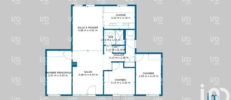 Appartement 4 pièces de 75 m² à Noisy-le-Grand (93160)