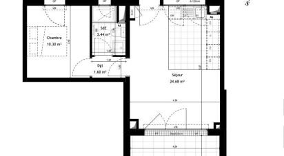 Appartement 2 pièces de 40 m² à Aubergenville (78410)