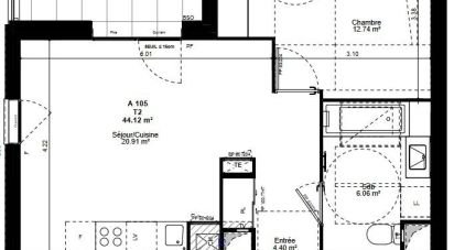 Appartement 2 pièces de 44 m² à Albertville (73200)