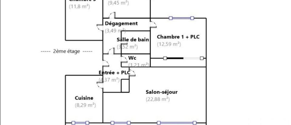 Appartement 4 pièces de 77 m² à Marseille (13009)