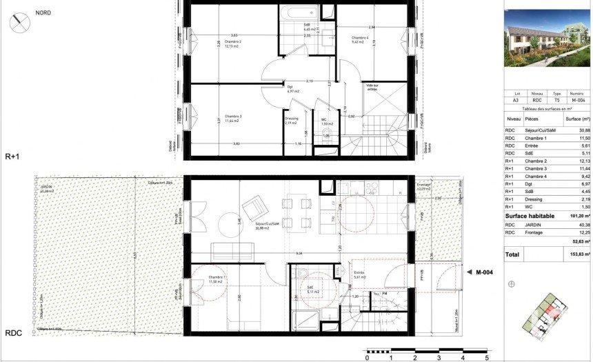 Maison 5 pièces de 101 m² à Rungis (94150)
