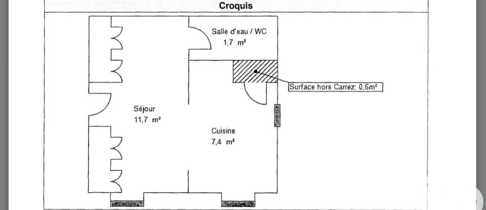 Studio 1 pièce de 21 m² à Menton (06500)