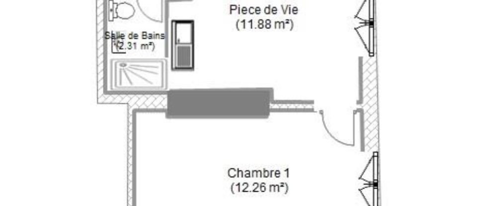 Appartement 2 pièces de 26 m² à Paris (75018)