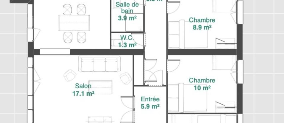 Appartement 6 pièces de 102 m² à Tours (37000)