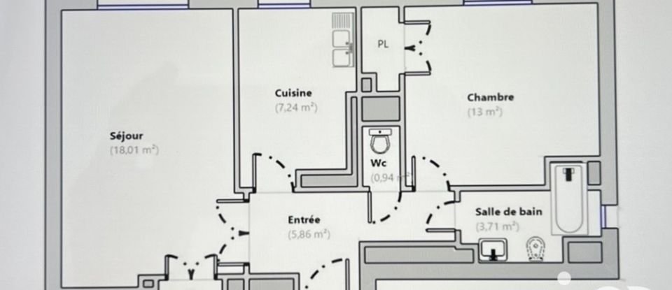 Appartement 2 pièces de 49 m² à Nice (06100)