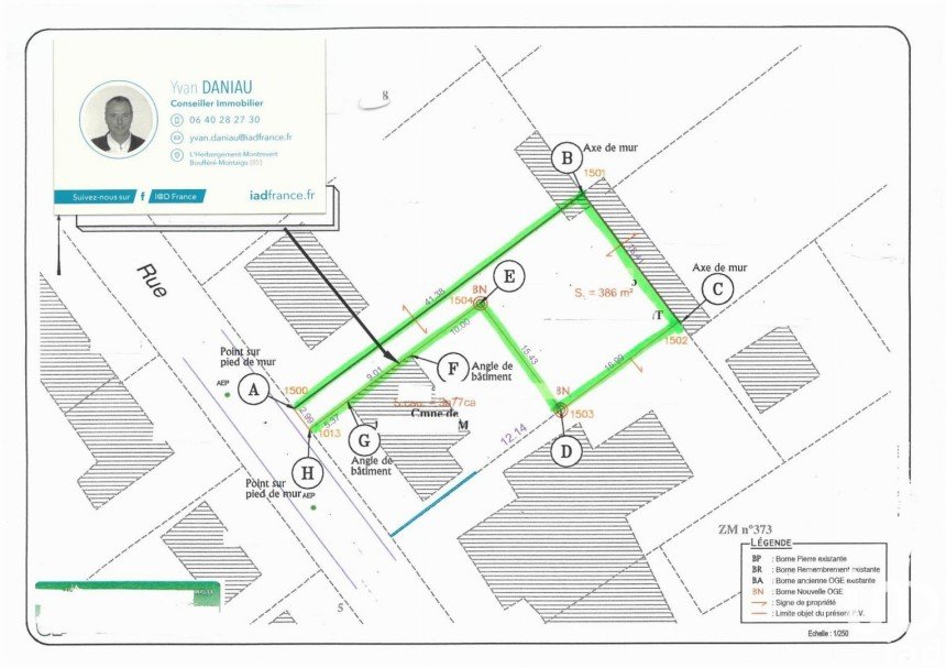 Terrain de 386 m² à L'Herbergement (85260)