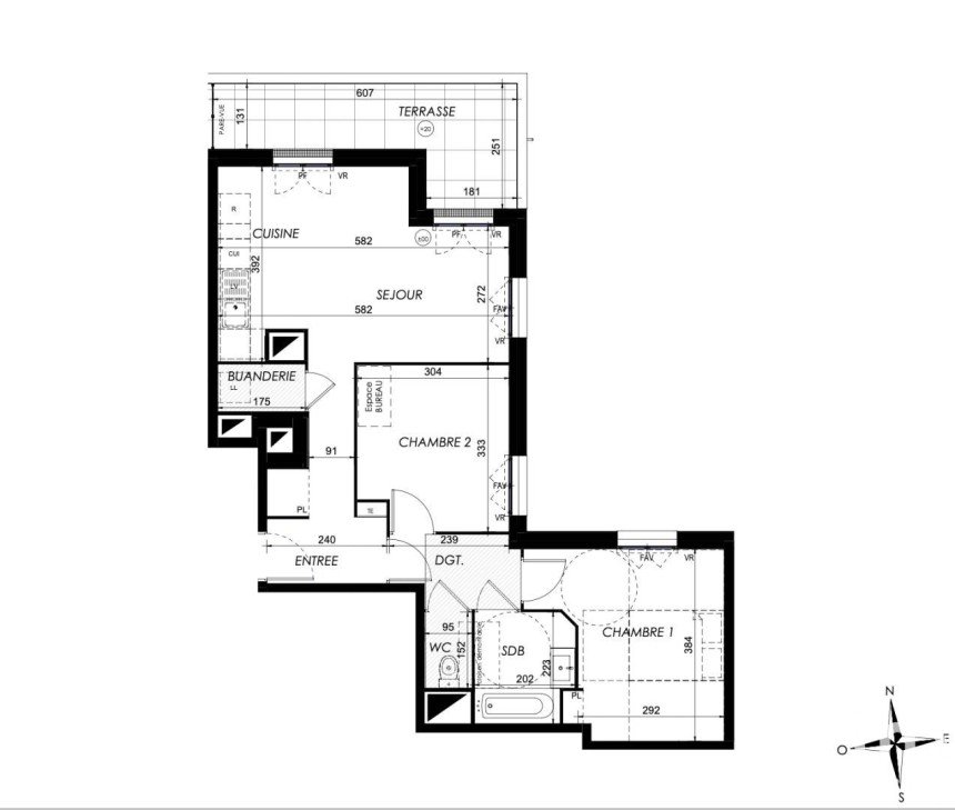 Appartement 3 pièces de 59 m² à Lieusaint (77127)