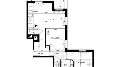 Apartment 3 rooms of 59 m² in Lieusaint (77127)