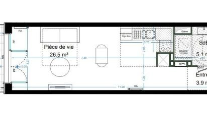 Appartement 1 pièce de 35 m² à Neuilly-sur-Marne (93330)