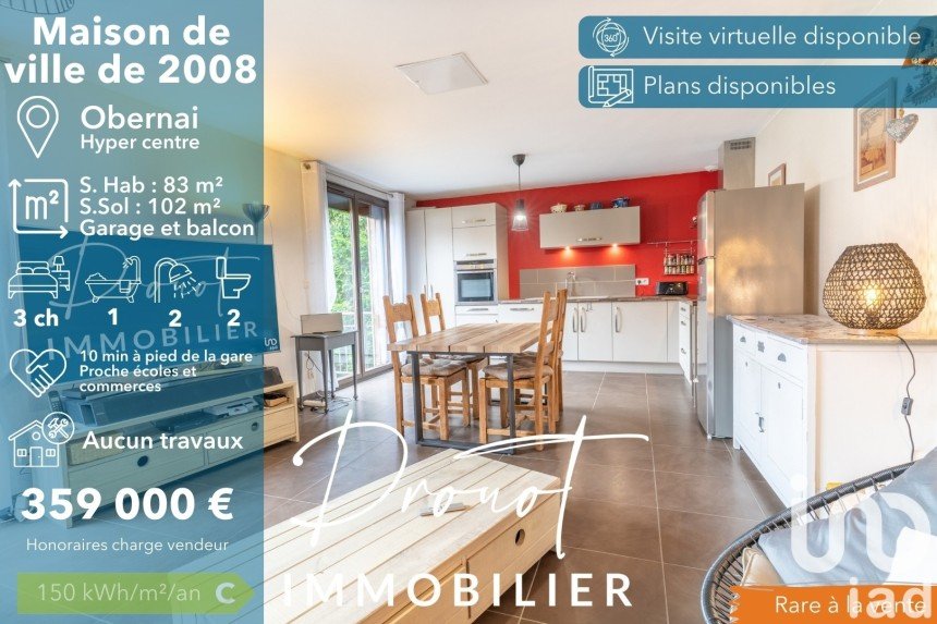 Maison de ville 5 pièces de 83 m² à Obernai (67210)