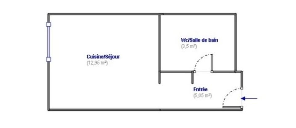 Studio 1 room of 22 m² in Montévrain (77144)