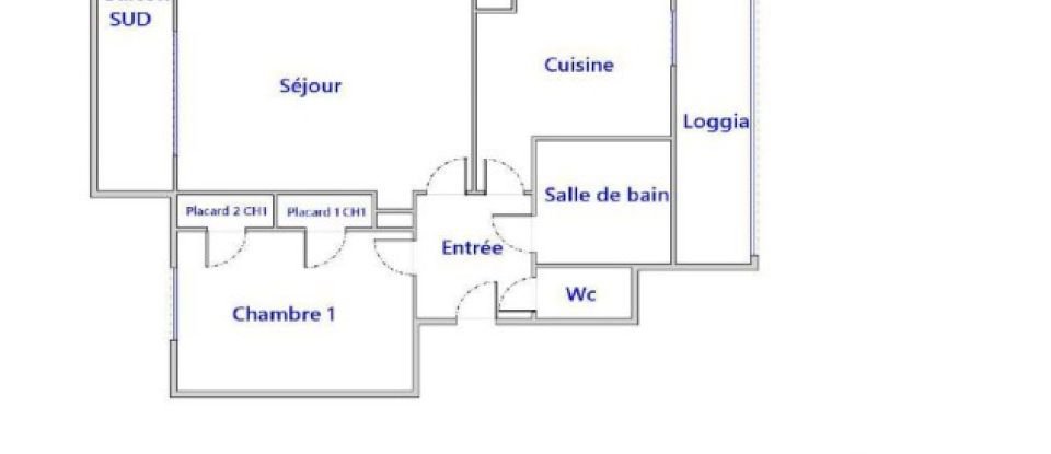 Appartement 3 pièces de 51 m² à Saint-Martin-d'Hères (38400)